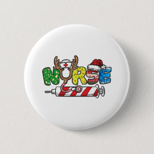 Nurse Christmas 2 Inch Round Button