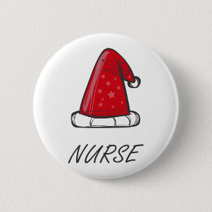 nurse christmas 4 2 inch round button