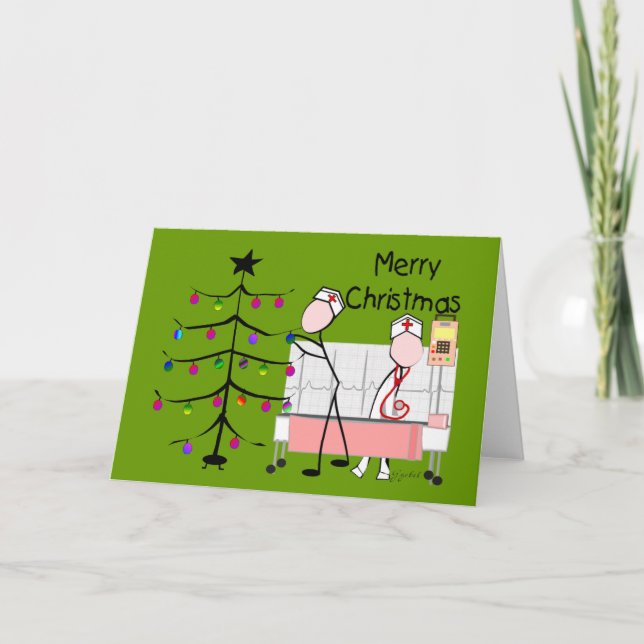 Nurse Christmas Cards "Merry Christmas" (Front)