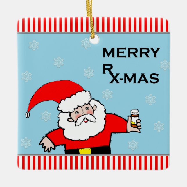 Nurse Christmas Ceramic Ornament (Front)