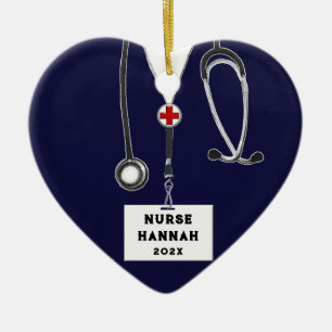 Nurse Christmas Collectable Ceramic Ornament