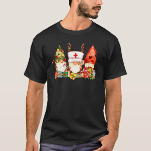 Nurse Christmas Gnomes Cute Nurses Xmas Pajamas PJ T-Shirt