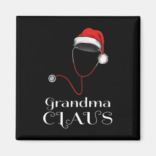 Nurse Christmas Grandma Claus Matching Pajama Sant Magnet