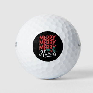 Nurse Christmas Merry Nurse Nursing Gifts Holiday Golf Balls