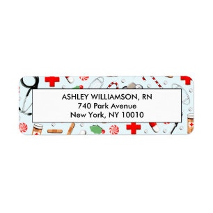 Nurse Christmas Return Address Labels