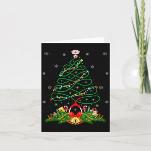 Nurse Christmas Scrub Tops Nursing Stethoscope Xma Card