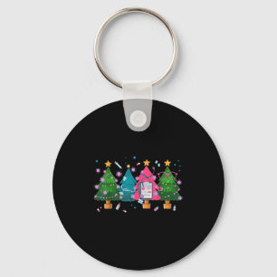 Nurse Christmas Stethoscope Nurses Xmas Scrub Top Keychain