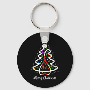 Nurse Christmas Tree Shirt Stethoscope Nursing Nic Keychain