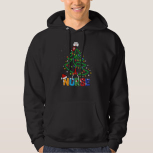Nurse Christmas Tree Stethoscope RN LPN Scrub Nurs Hoodie