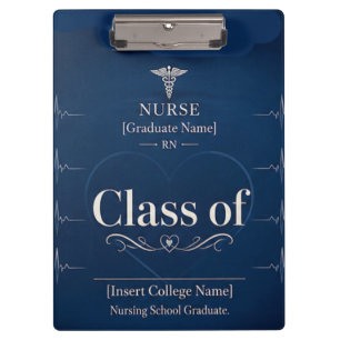 Nurse Class of 2026 Personalized Clipboard RN Gr