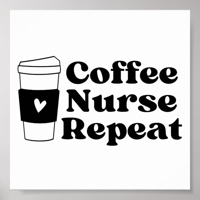 Nurse Coffee Lover Poster (Front)