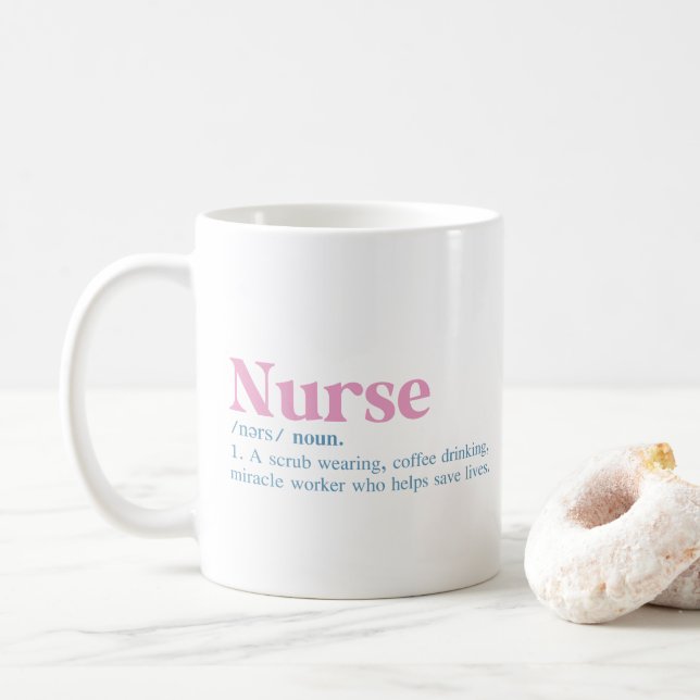 Nurse Coffee Mug Nursing School Graduation Gift  (With Donut)