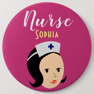 Nurse Colossal, 6 Inch Round Button