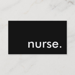 nurse. (colour customizable) business card
