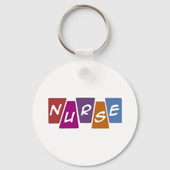 Nurse - Colourful Keychain (Front)