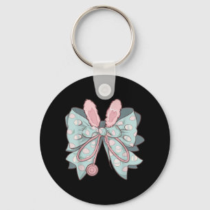 Nurse Coquette Bow Easter Bunny Eggs Ear Nursing D Keychain