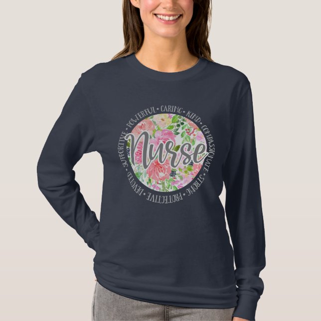 Nurse Covid 19 Essential Caring Worker T-Shirt (Front)