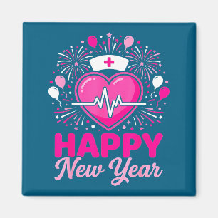 Nurse Crew Heartbeat Nye Countdown Party Year Happ Magnet