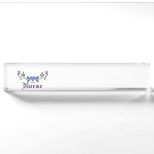 Nurse Cross Stitch Print Nameplate