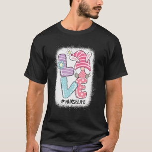 Nurse Cute Gnome Bunny Love Easter Day Christians  T-Shirt