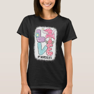 Nurse Cute Gnome Bunny Love Easter Day Christians  T-Shirt