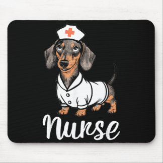 Nurse Dachshunds In Costumes Adorable Nurse Mouse Pad