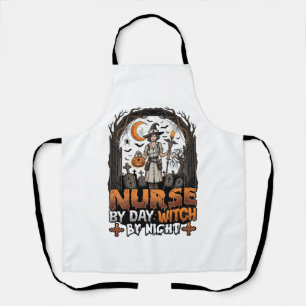 Nurse Day Witch Night Halloween Cemetery Pumpkin_1 Apron