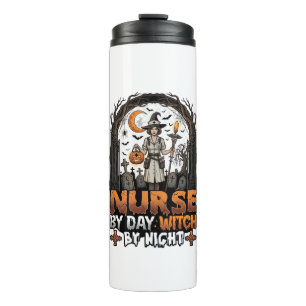 Nurse Day Witch Night Halloween Cemetery Pumpkin_1 Thermal Tumbler