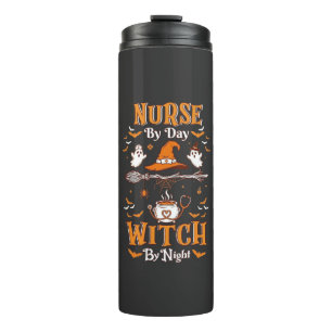 Nurse Day Witch Night Halloween Hat Ghosts Thermal Tumbler