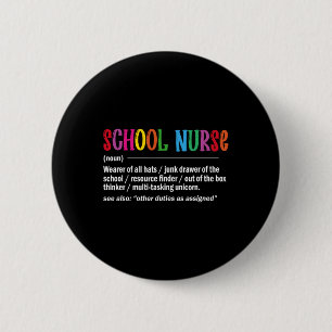 Nurse Definition Back To School Fun 2 Inch Round Button