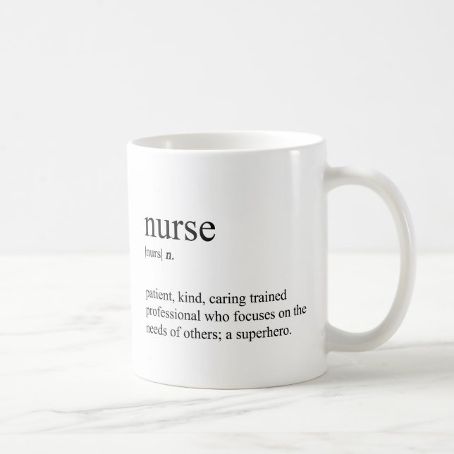 Nurse definition dictionary coffee mug (Right)