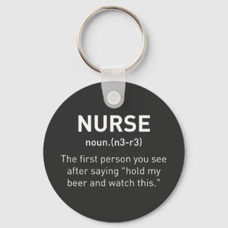 Nurse Definition Funny | Registered Nurse Gifts Keychain