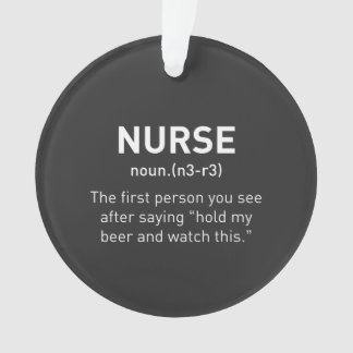 Nurse Definition Funny | Registered Nurse Gifts Ornament