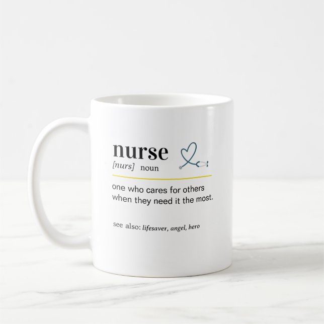 Nurse Definition Gift Coffee Mug (Left)
