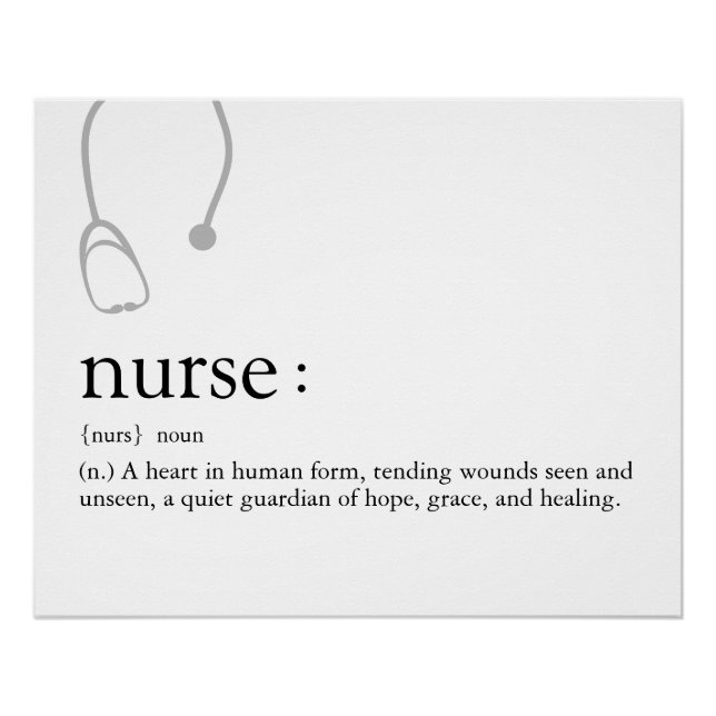 Nurse Definition  Poster (Front)