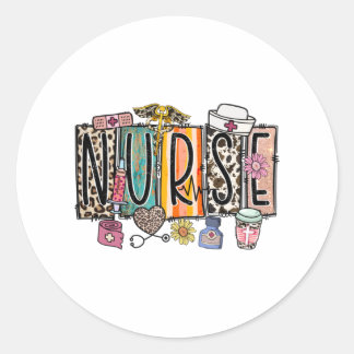 Nurse Design   Classic Round Sticker