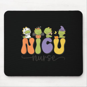 Nurse Dinosaur Halloween Pumpkin Neonatal Icu Dino Mouse Pad