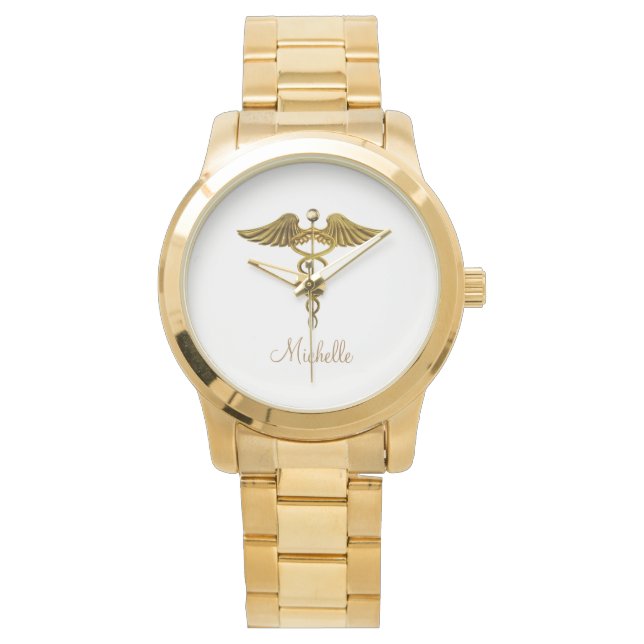 Nurse Doctor Medical Caduceus Watch (Front)