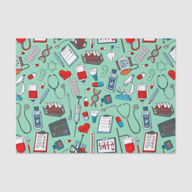 Nurse, Doctor, Medical Professional Themed  Tissue Paper (Front)