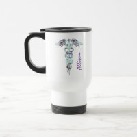 Nurse Doctor Medical Purple Caduceus Personalized