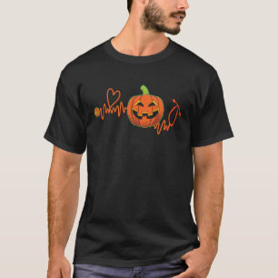 Nurse Doctor Stethoscope Pumpkin Nursing Halloween T-Shirt