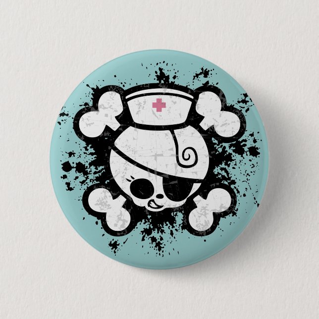 Nurse Dolly Splat 2 Inch Round Button (Front)