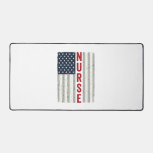Nurse Drapeau Américain Vintage Gravure Design de