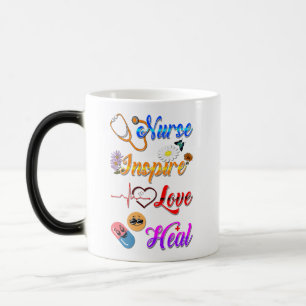 Nurse Drinkware Inspire Love Heal Med Therapist Magic Mug