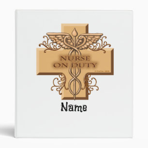 Nurse Duty Caduceus  binder