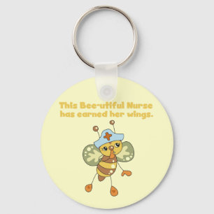Nurse Earned Her Wings T-shirts and Gifts Keychain