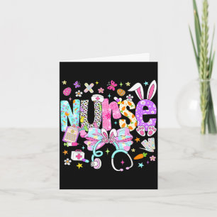 Nurse easter day cute coquette stethoscope nursing card