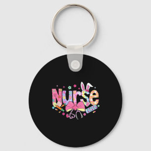 Nurse Easter Day Cute Coquette Stethoscope Nursing Keychain