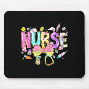 Nurse easter day cute coquette stethoscope nursing mouse pad