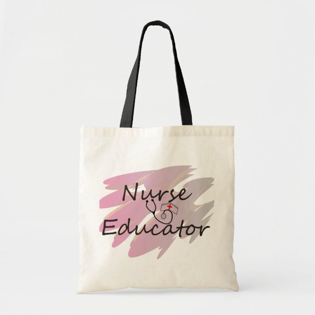 Nurse Educator Abstract Design Tote Bag (Front)